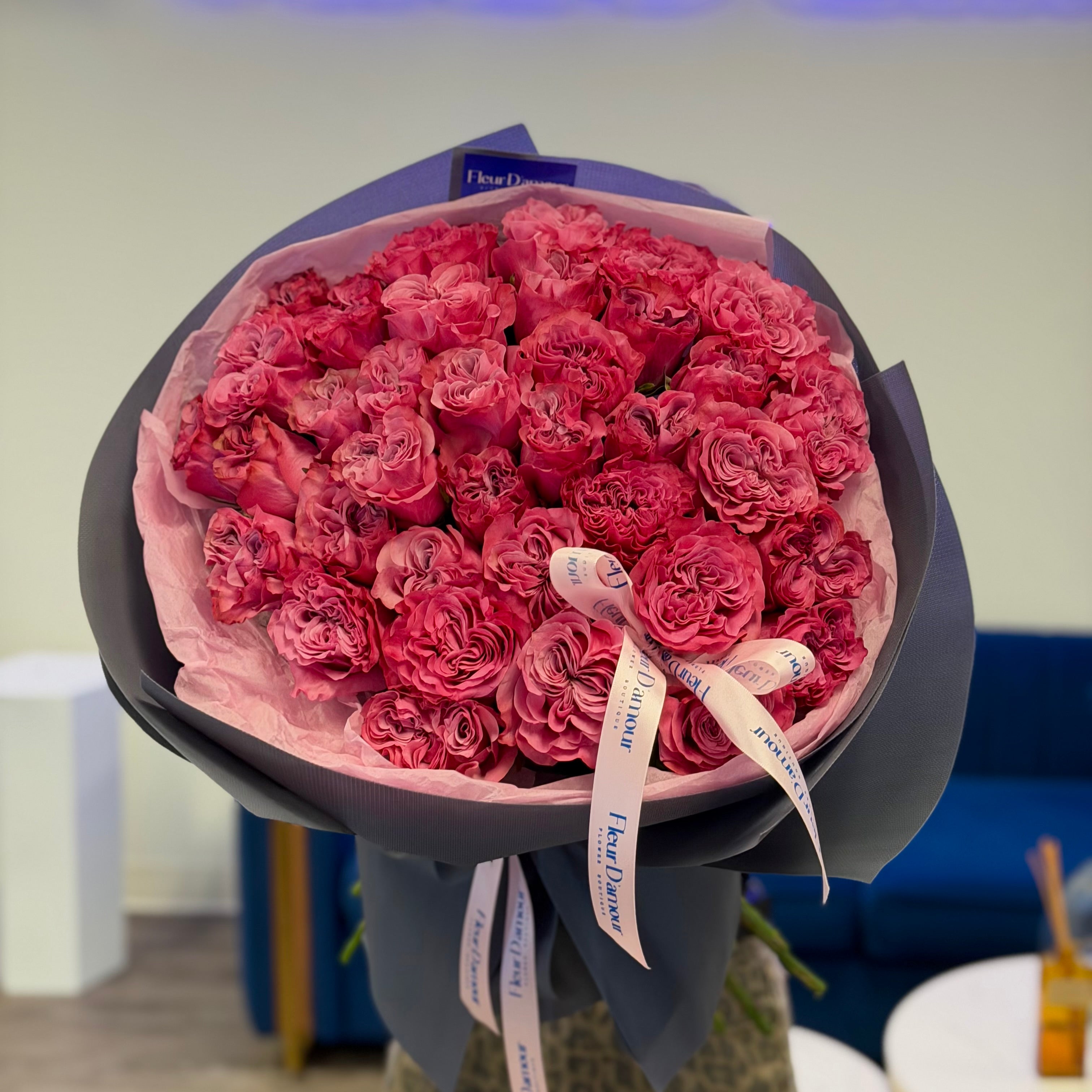 Three Dozen Country Blues Roses