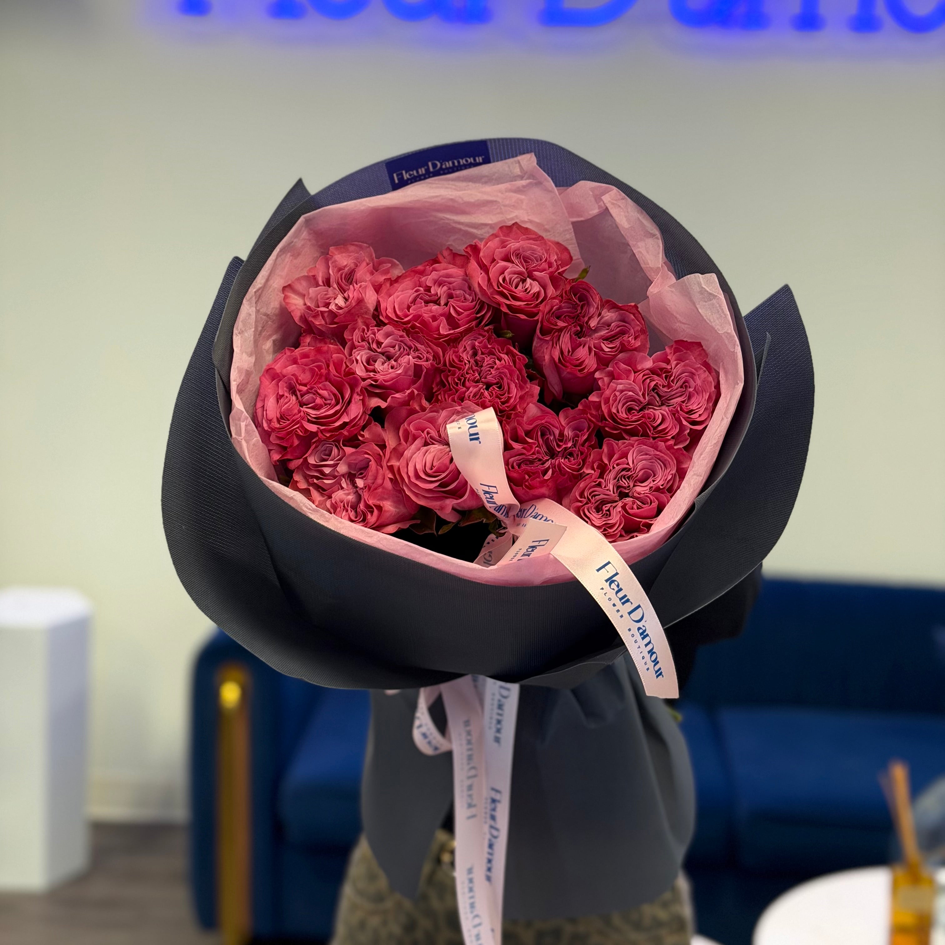 One Dozen Country Blues Roses