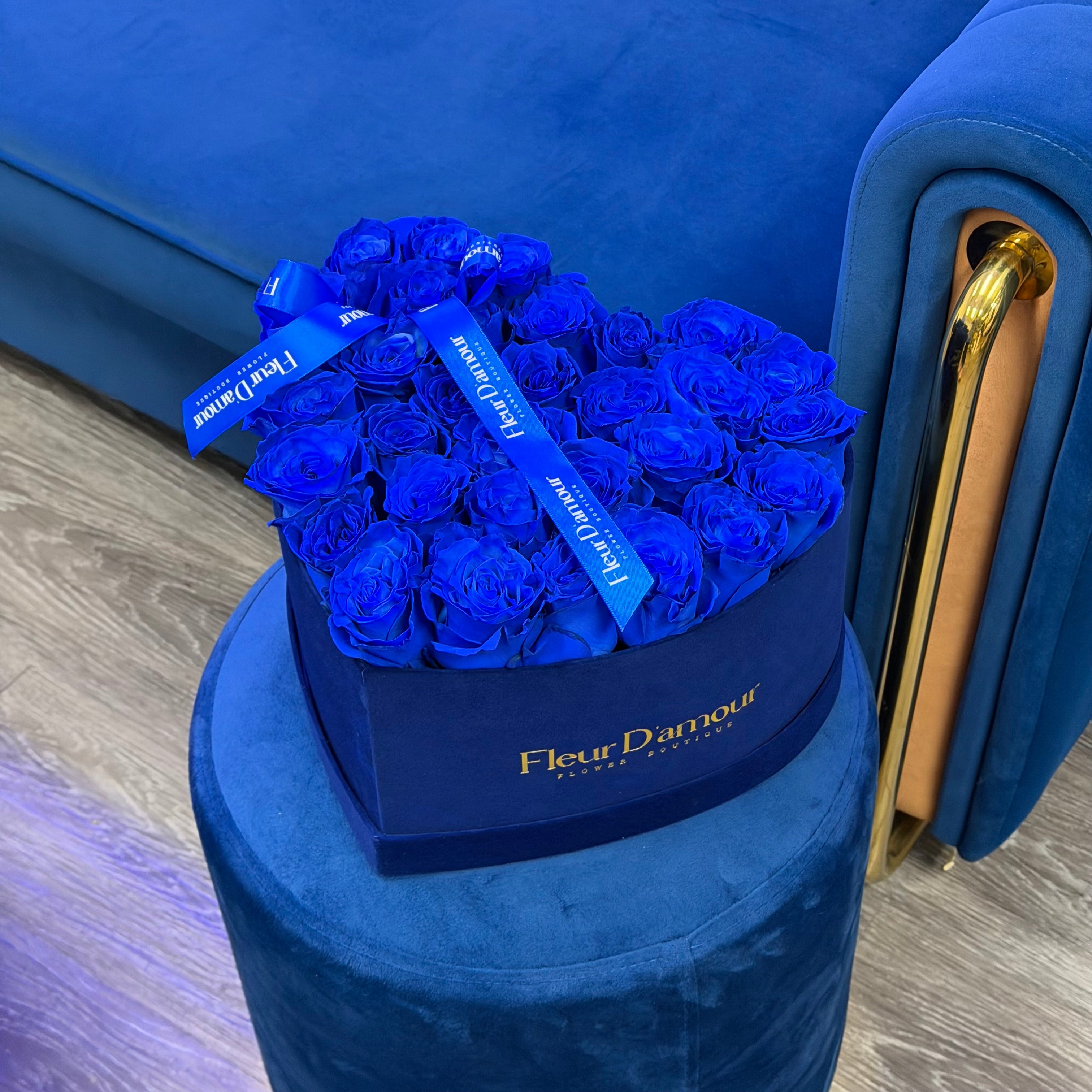 Heart Shaped Blue Box