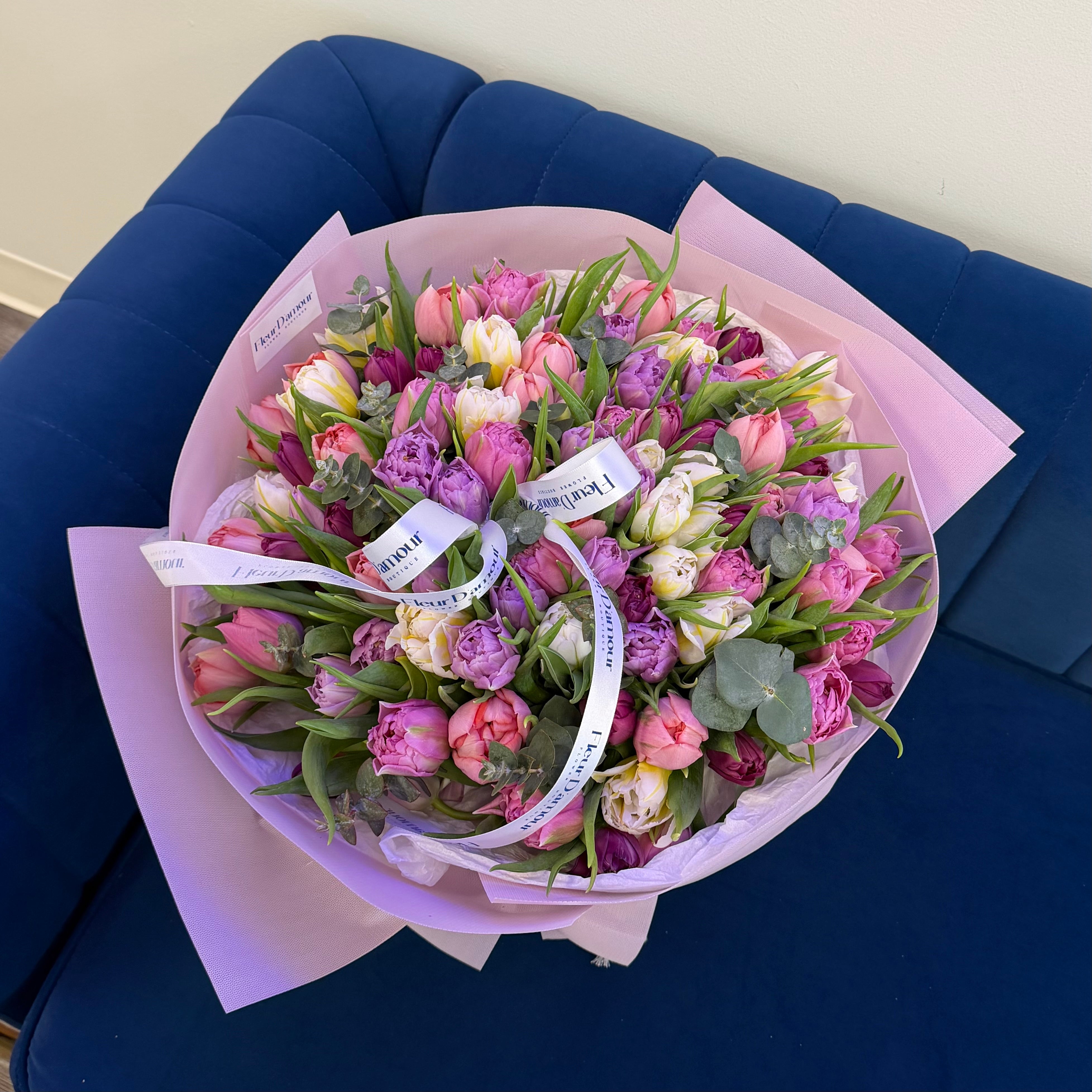 100 Mix Double Tulips