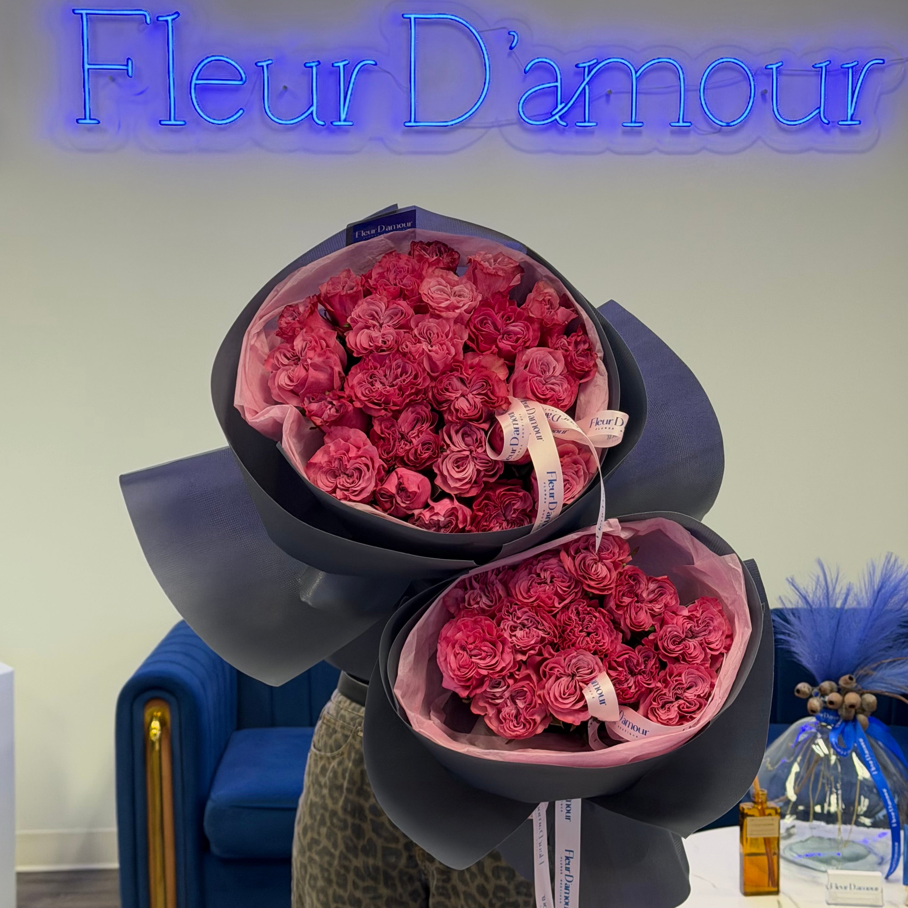 One Dozen Country Blues Roses