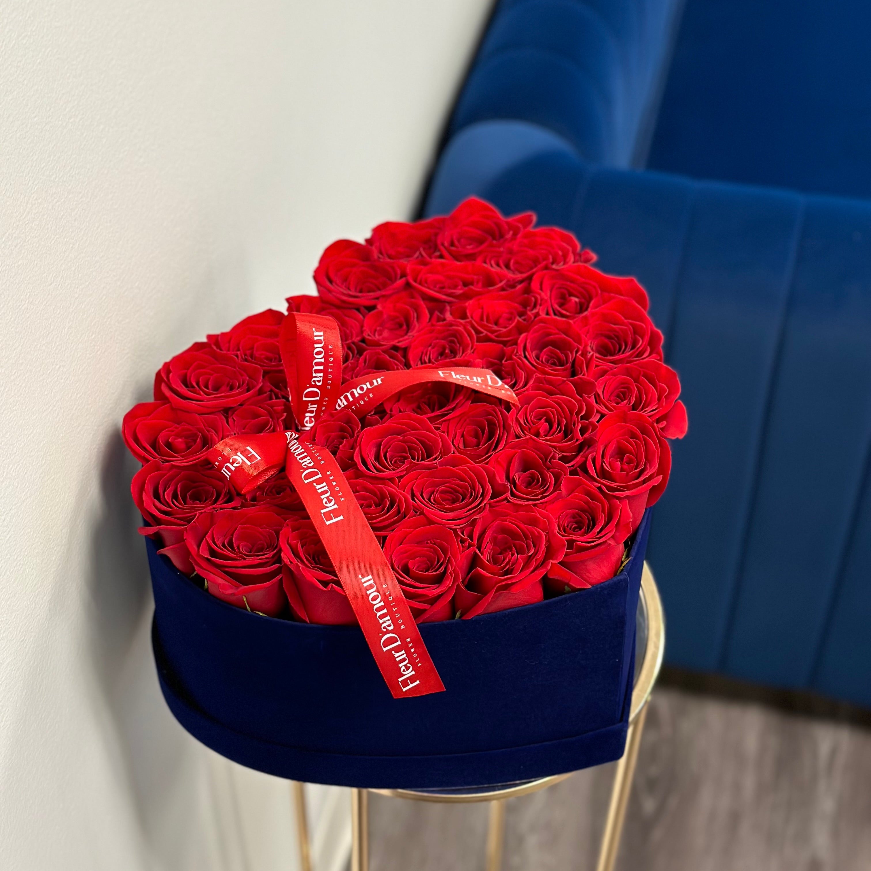 Heart Box with Red Roses