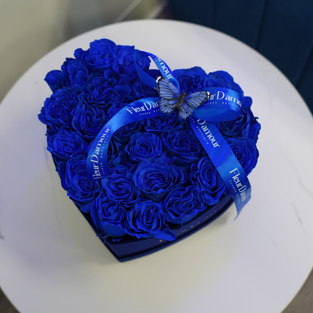 Heart Shaped Blue Box