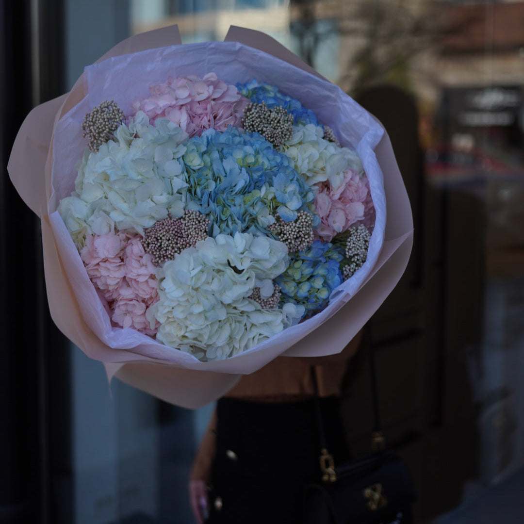 Mix of Hydrangeas and Rice Flowers