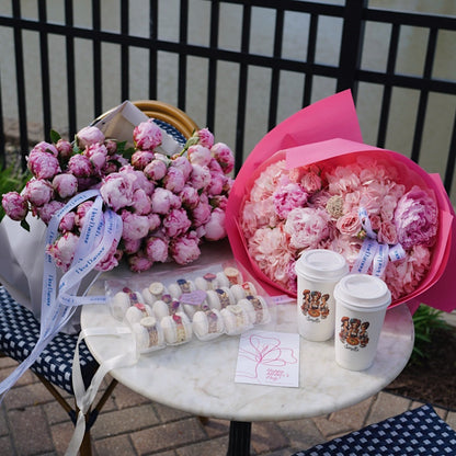 With Love, Mom (Macarons & Bouquet Set)