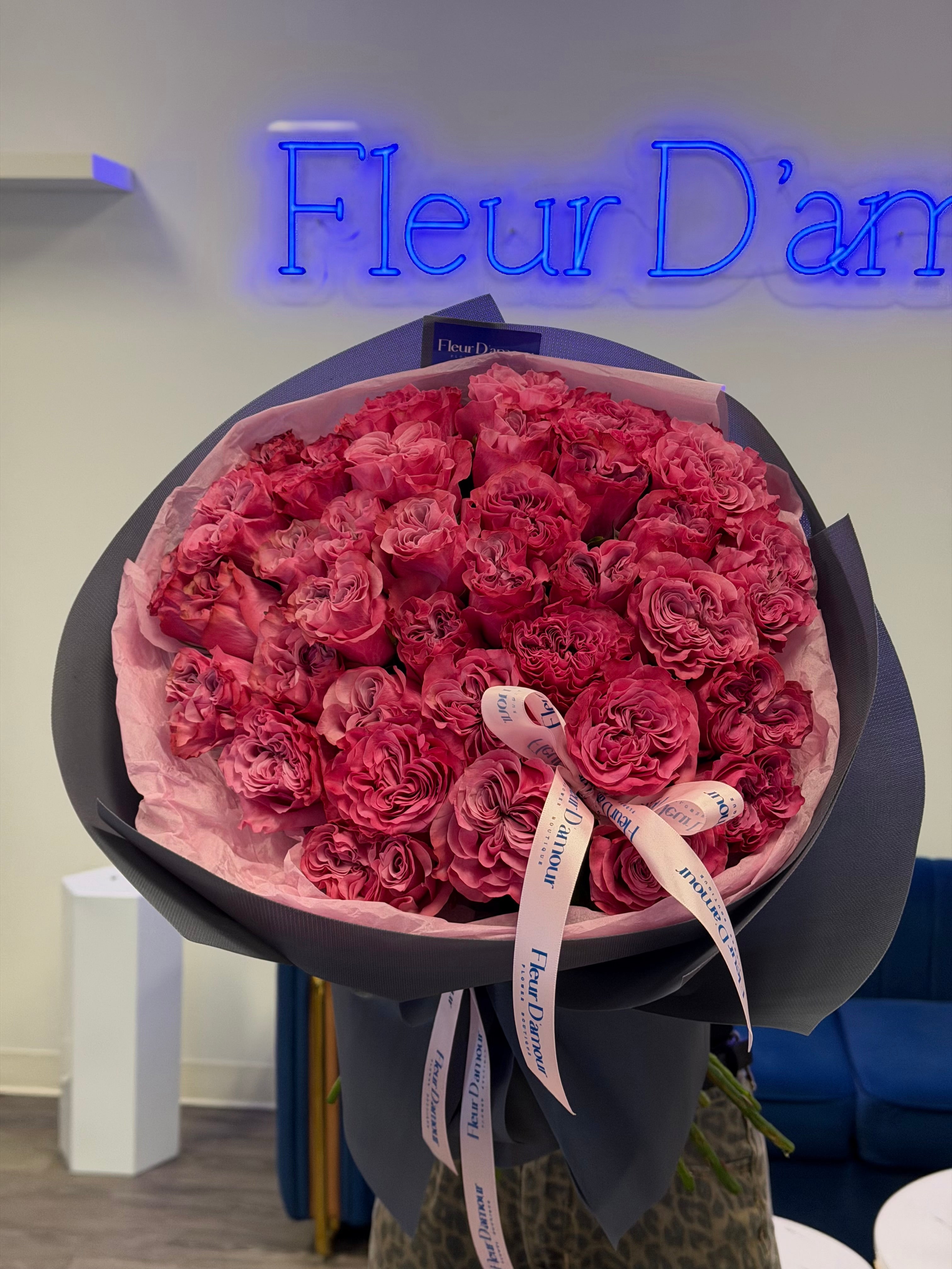 Three Dozen Country Blues Roses