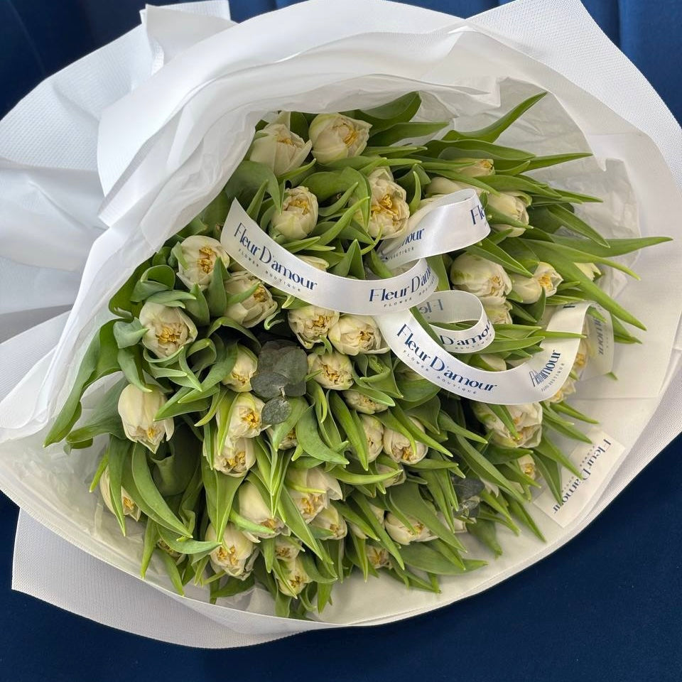 55 White Peony Tulips