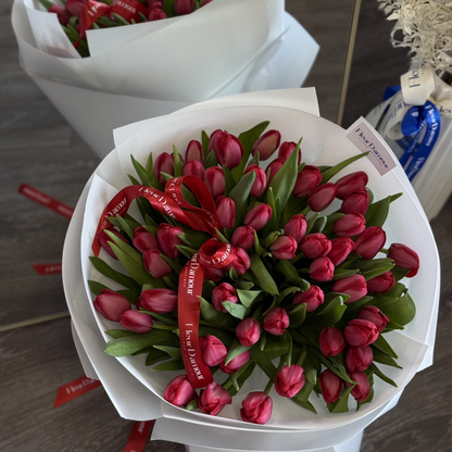 51 Red Tulips